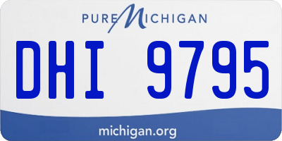 MI license plate DHI9795