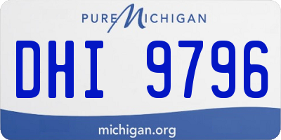 MI license plate DHI9796