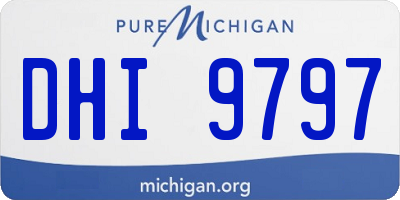 MI license plate DHI9797