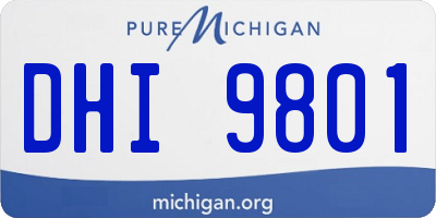 MI license plate DHI9801