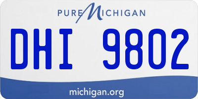 MI license plate DHI9802