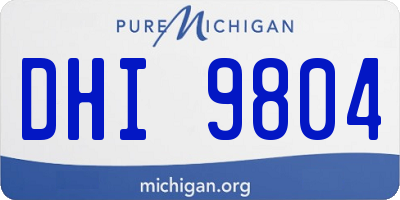 MI license plate DHI9804