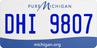 MI license plate DHI9807