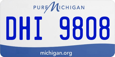 MI license plate DHI9808