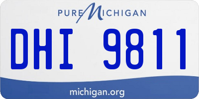 MI license plate DHI9811