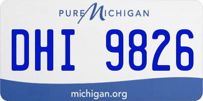 MI license plate DHI9826