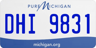 MI license plate DHI9831
