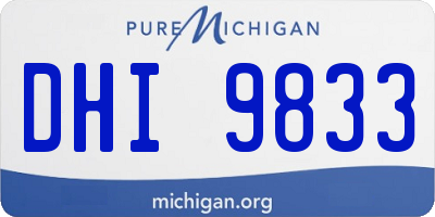 MI license plate DHI9833