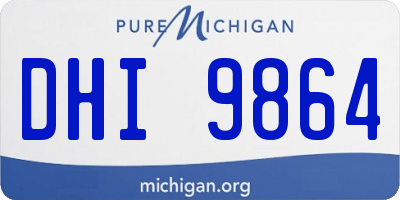 MI license plate DHI9864