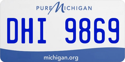 MI license plate DHI9869
