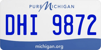 MI license plate DHI9872