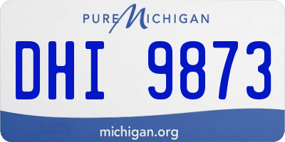 MI license plate DHI9873