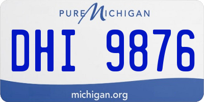 MI license plate DHI9876