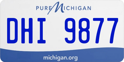 MI license plate DHI9877