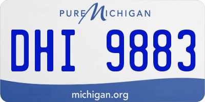 MI license plate DHI9883