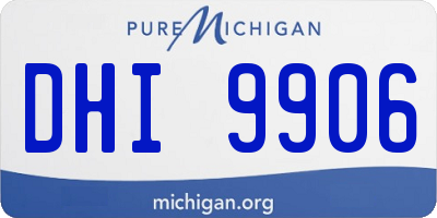 MI license plate DHI9906