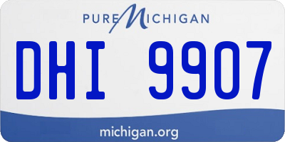 MI license plate DHI9907