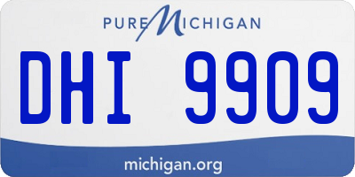 MI license plate DHI9909