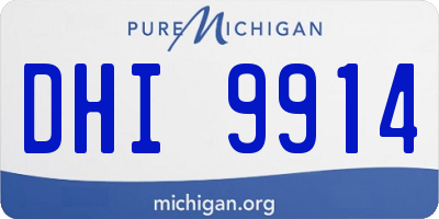 MI license plate DHI9914