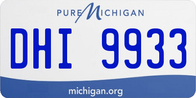 MI license plate DHI9933