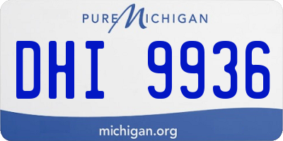 MI license plate DHI9936