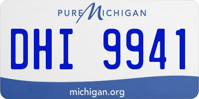 MI license plate DHI9941
