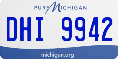 MI license plate DHI9942