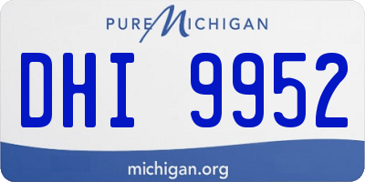 MI license plate DHI9952