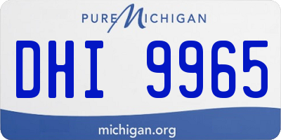 MI license plate DHI9965