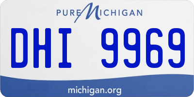MI license plate DHI9969