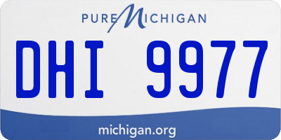 MI license plate DHI9977