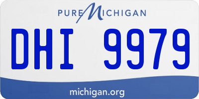 MI license plate DHI9979