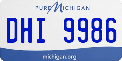 MI license plate DHI9986