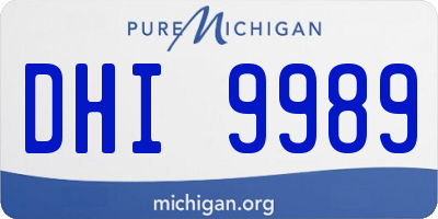 MI license plate DHI9989