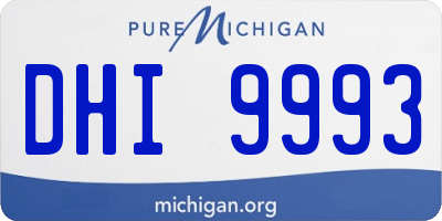 MI license plate DHI9993