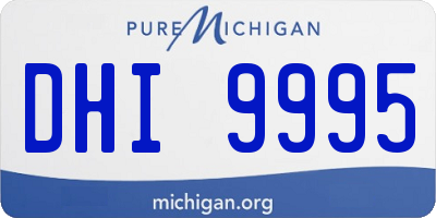 MI license plate DHI9995