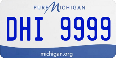 MI license plate DHI9999