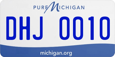 MI license plate DHJ0010