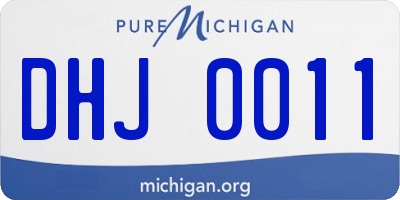 MI license plate DHJ0011
