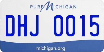 MI license plate DHJ0015