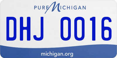 MI license plate DHJ0016