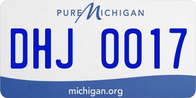 MI license plate DHJ0017