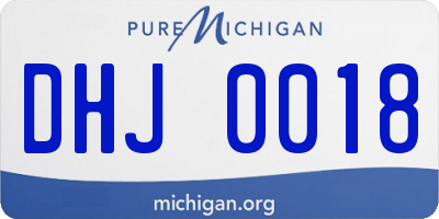 MI license plate DHJ0018
