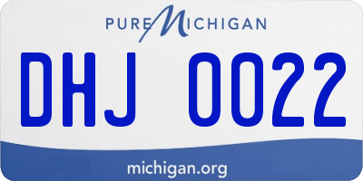 MI license plate DHJ0022