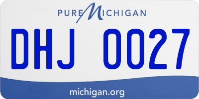 MI license plate DHJ0027