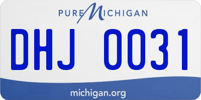 MI license plate DHJ0031