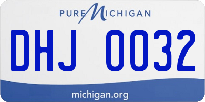 MI license plate DHJ0032