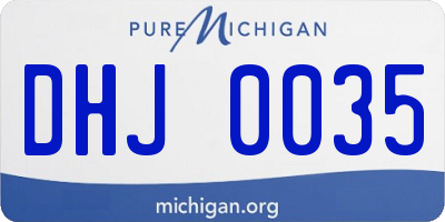MI license plate DHJ0035