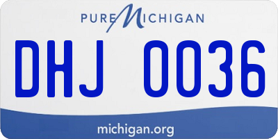 MI license plate DHJ0036