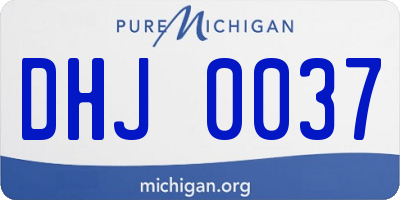 MI license plate DHJ0037